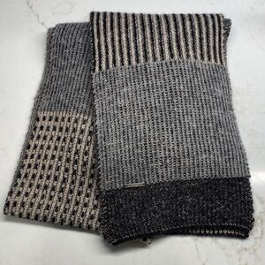 Kuna 100% Baby Alpaca Scarf | Gray Chunky Knit | Soft Luxury Winter Wrap